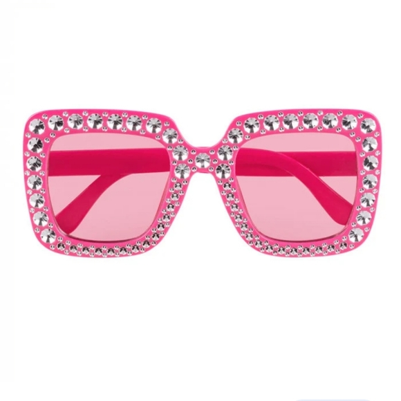 boutique Accessories - Pink Rhinestone Bling Sunglasses
